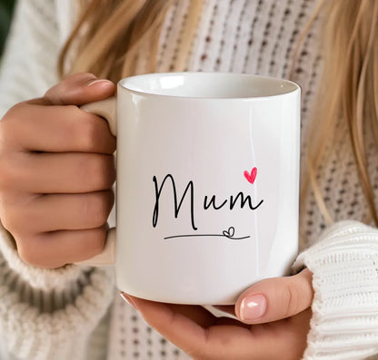 Red Heart Mum Custom Mug