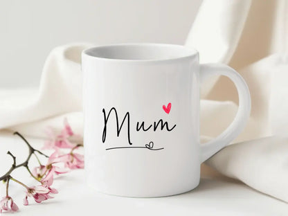 Red Heart Mum Custom Mug