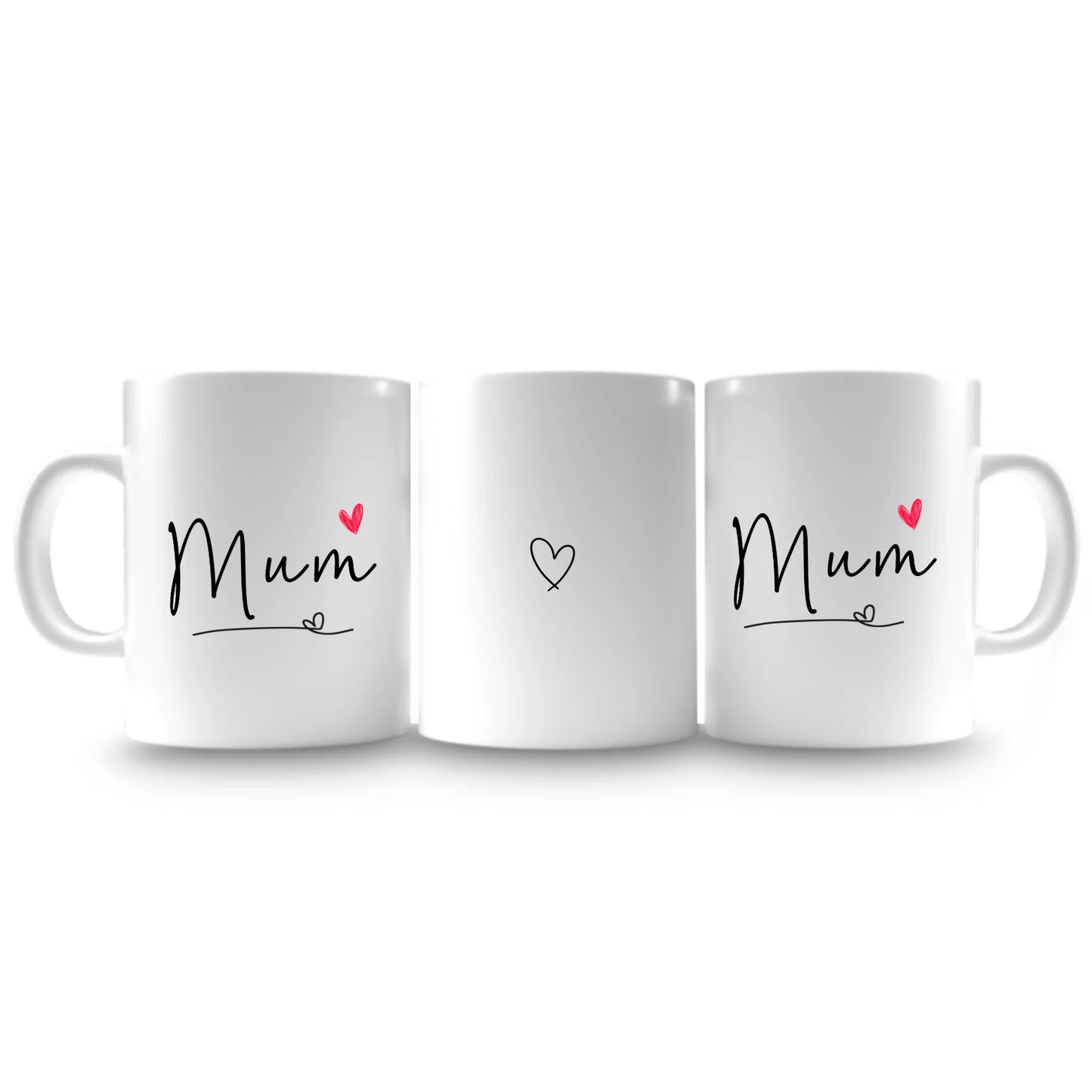 Red Heart Mum Custom Mug