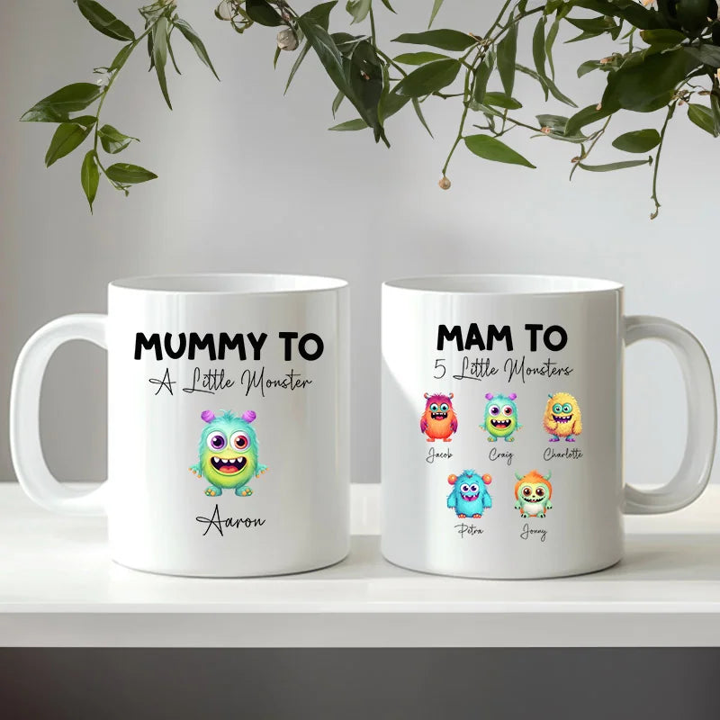 Mummy's (Custom Title) Little Monsters Mug