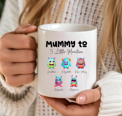 Mummy's (Custom Title) Little Monsters Mug