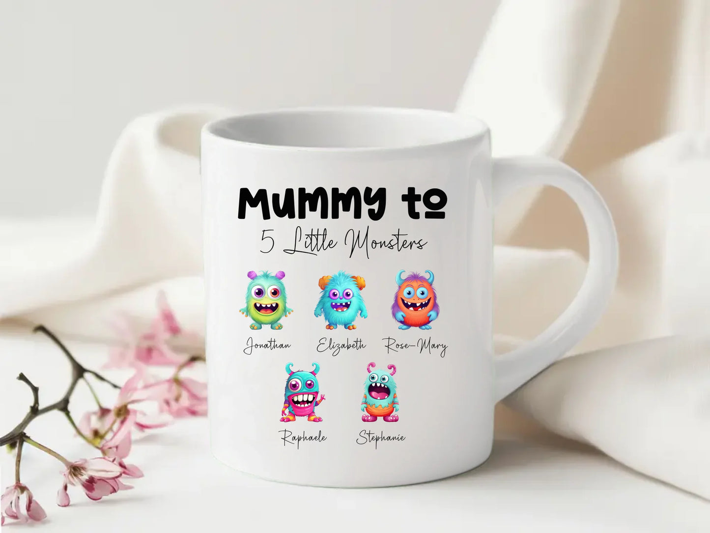 Mummy's (Custom Title) Little Monsters Mug