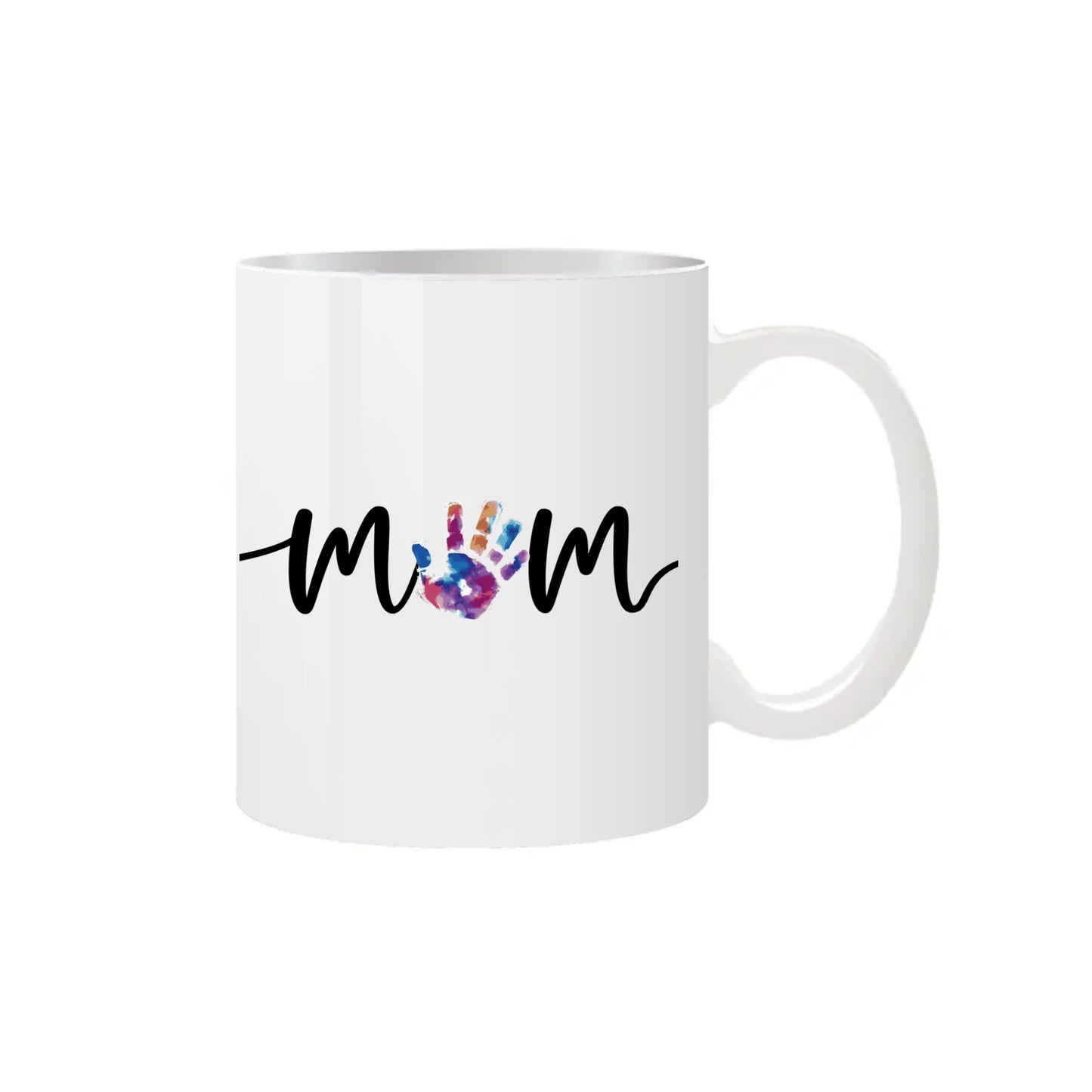 Mum (Custom) Messy Hand Prints Mug