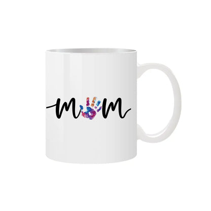 Mum (Custom) Messy Hand Prints Mug