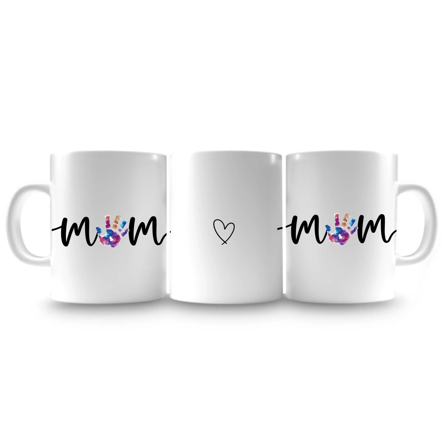 Mum (Custom) Messy Hand Prints Mug