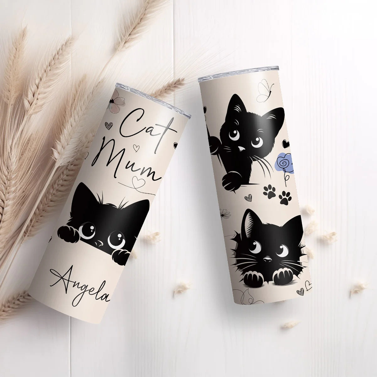 Black Cats Name Tumbler