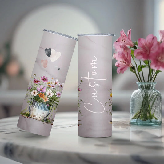 Personalised Wildflowers Tumbler