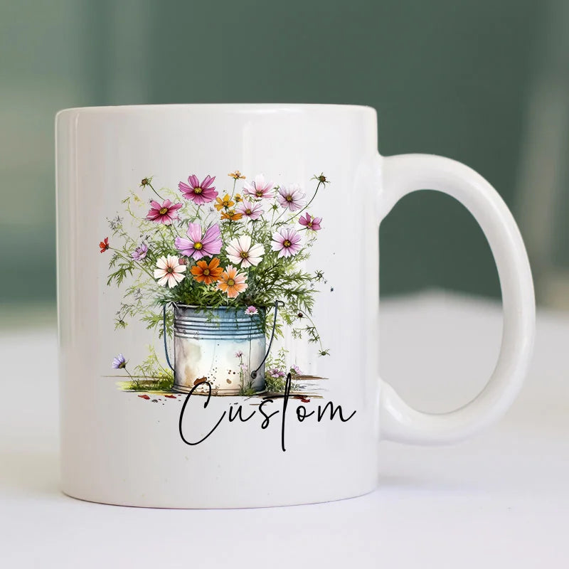 Wildflowers Mum / Name Mug