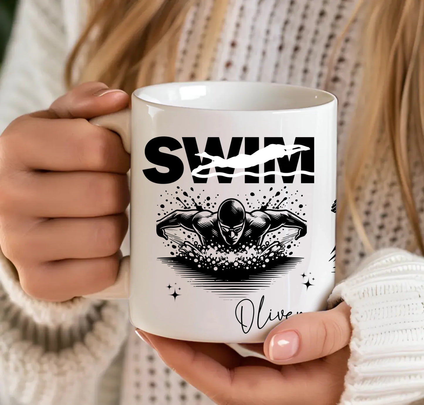 Swimmer Name Mug