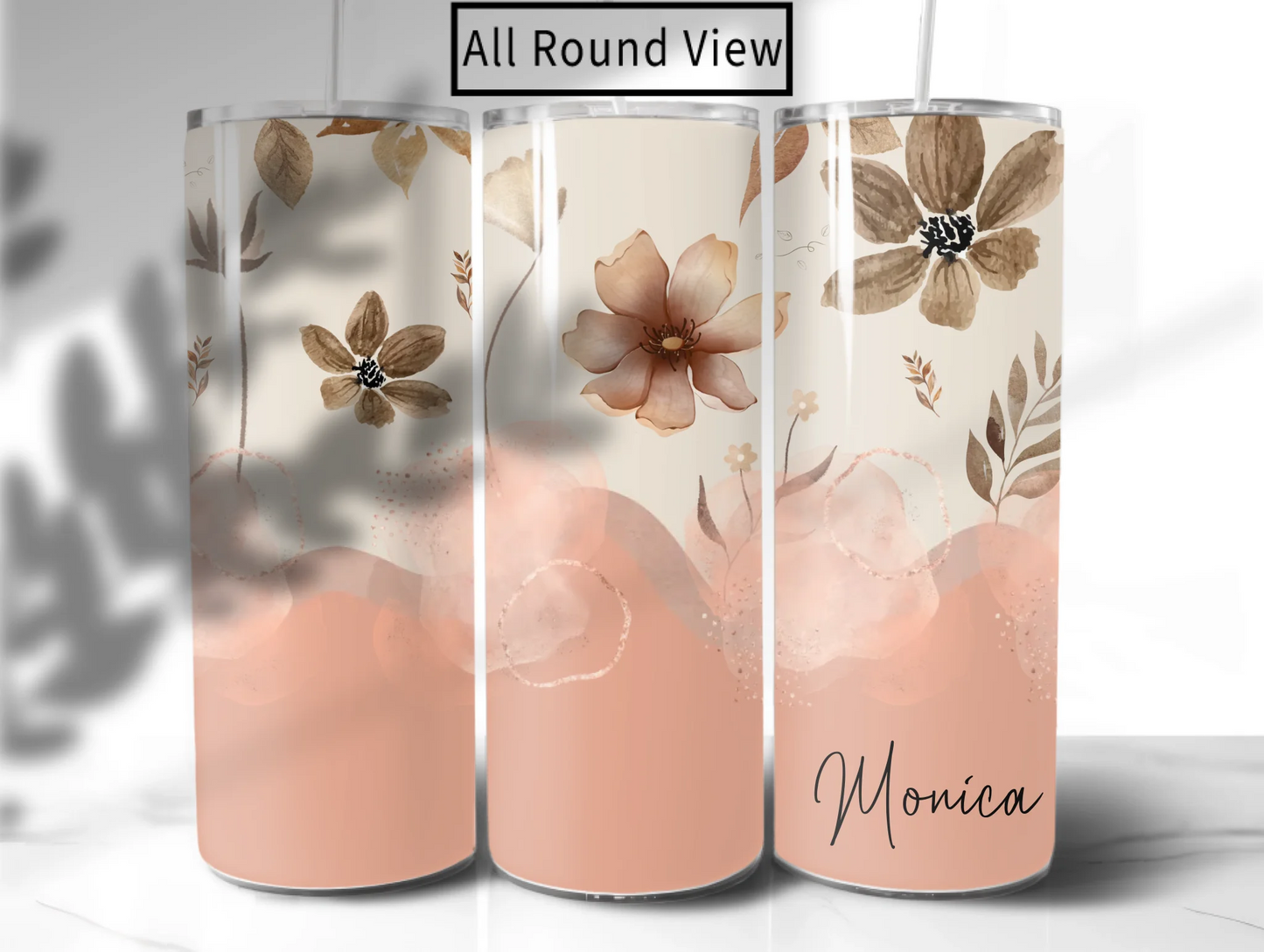 Autumn Tones Floral Tumbler