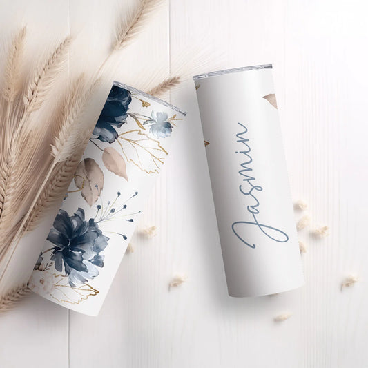 Blue & Gold Name Tumbler