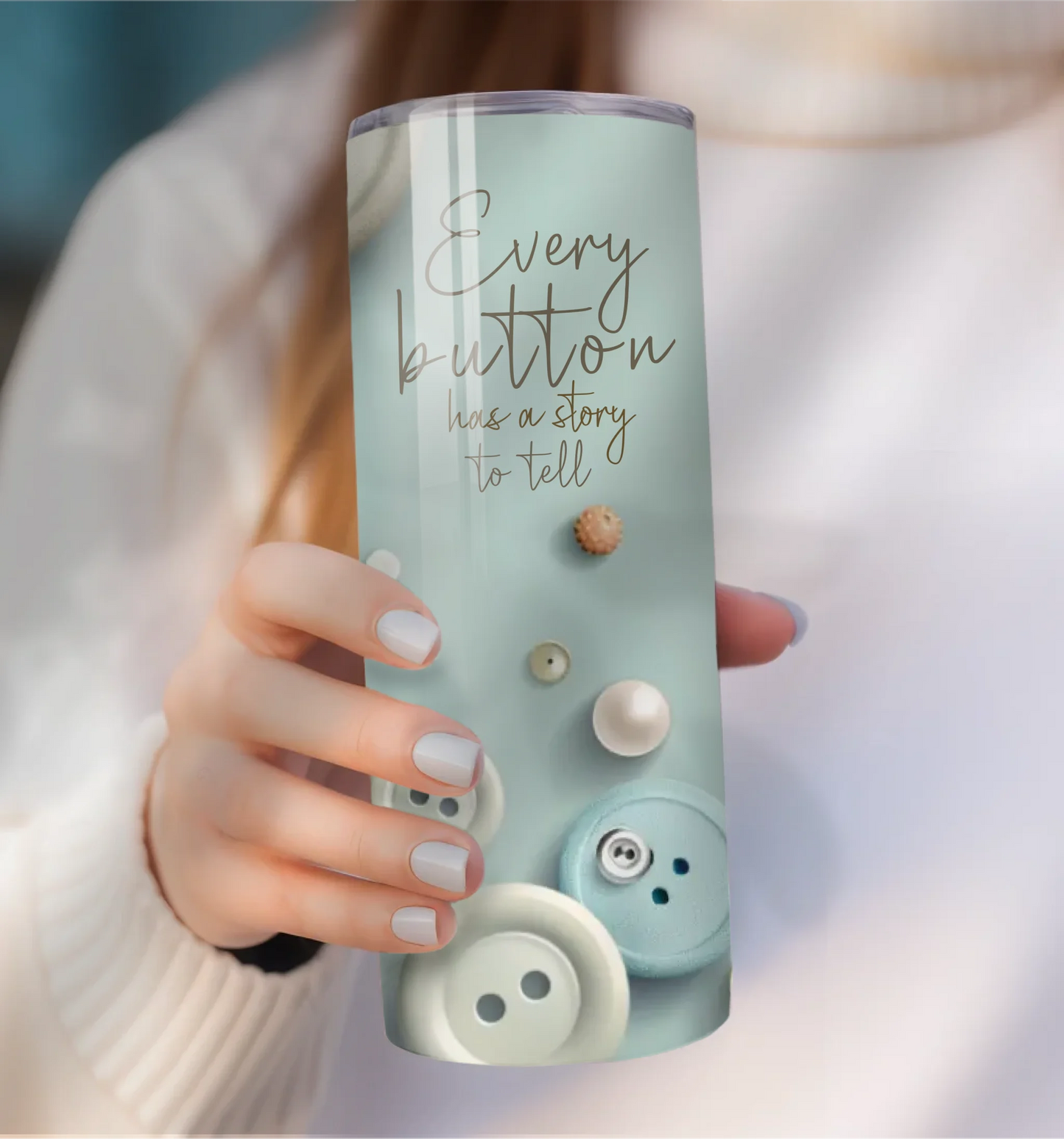 Personalised Button Story Tumbler