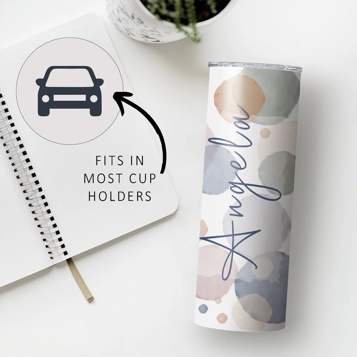 Pastel Spots Name Tumbler