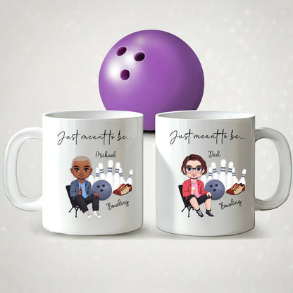 Personalised Bowling Mug – Just Meant to Be with Custom Character