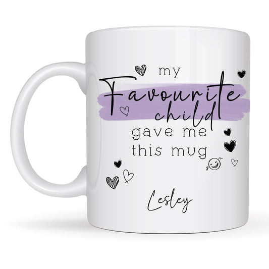 From Favourite Child Mug – Funny Personalised Gift Set For Mum or Dad