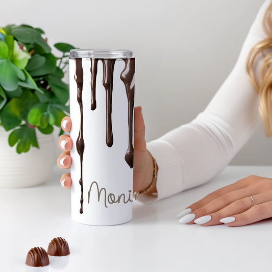 Personalised Chocolate Insulated Cup Gift - Keeps Drinks Cold and Hot Chocolate Gift Set For Him or Her