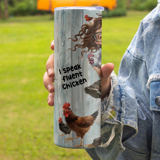 Personalised Chicken Lady Tumbler – Funny Travel Mug for Her