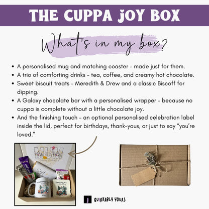 What's in my box the cuppa joy box