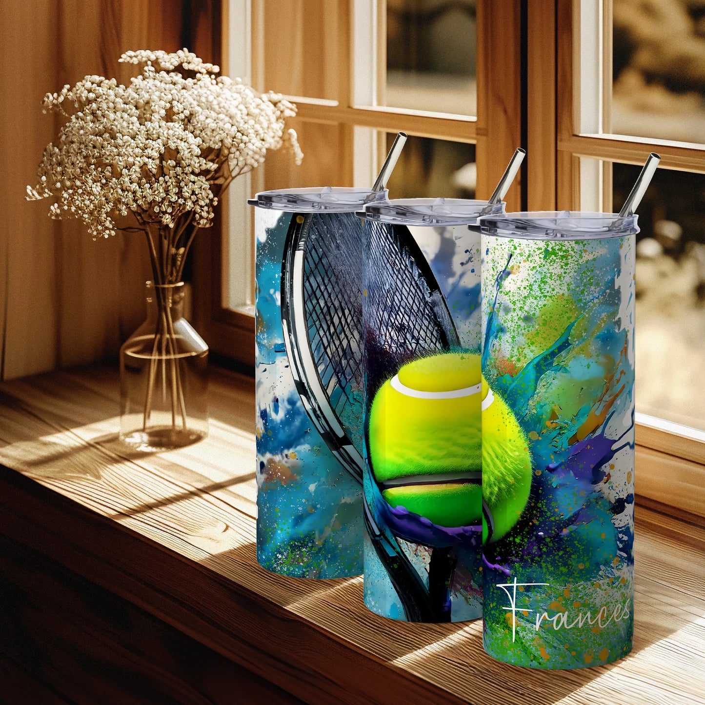 Personalised Tennis Travel Cup – Insulated Tennis Gift for Him or Her