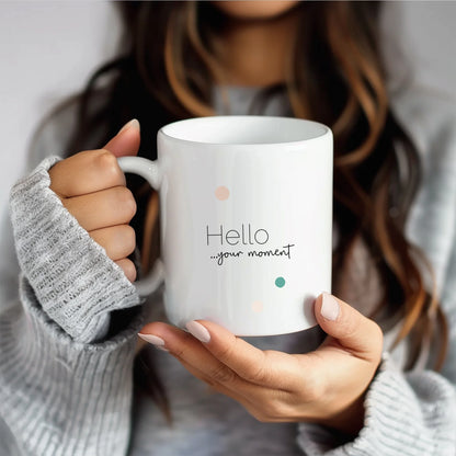 Hello Your Moment Personalised Mug and Gift Set For Him or Her