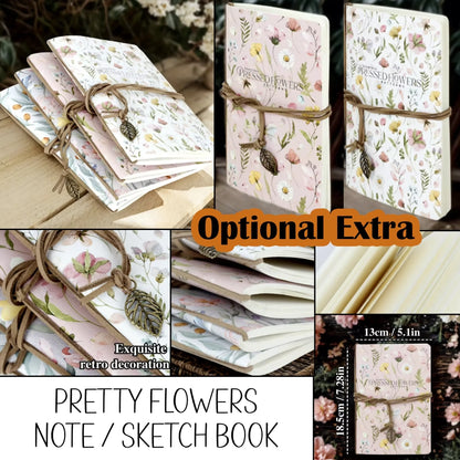Flower notebook optional extra for gift sets
