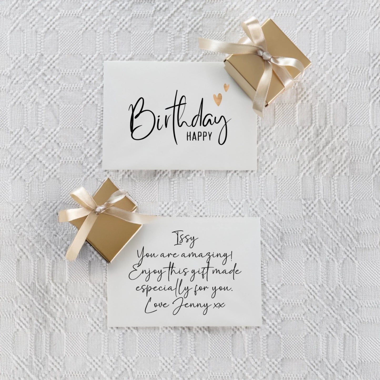 nbirthday and message notecard