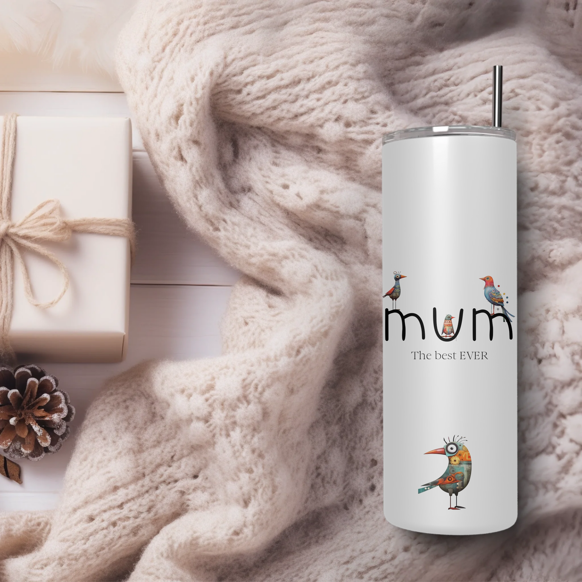 Create a gift set for women or men with a personalised insulated tumbler cup