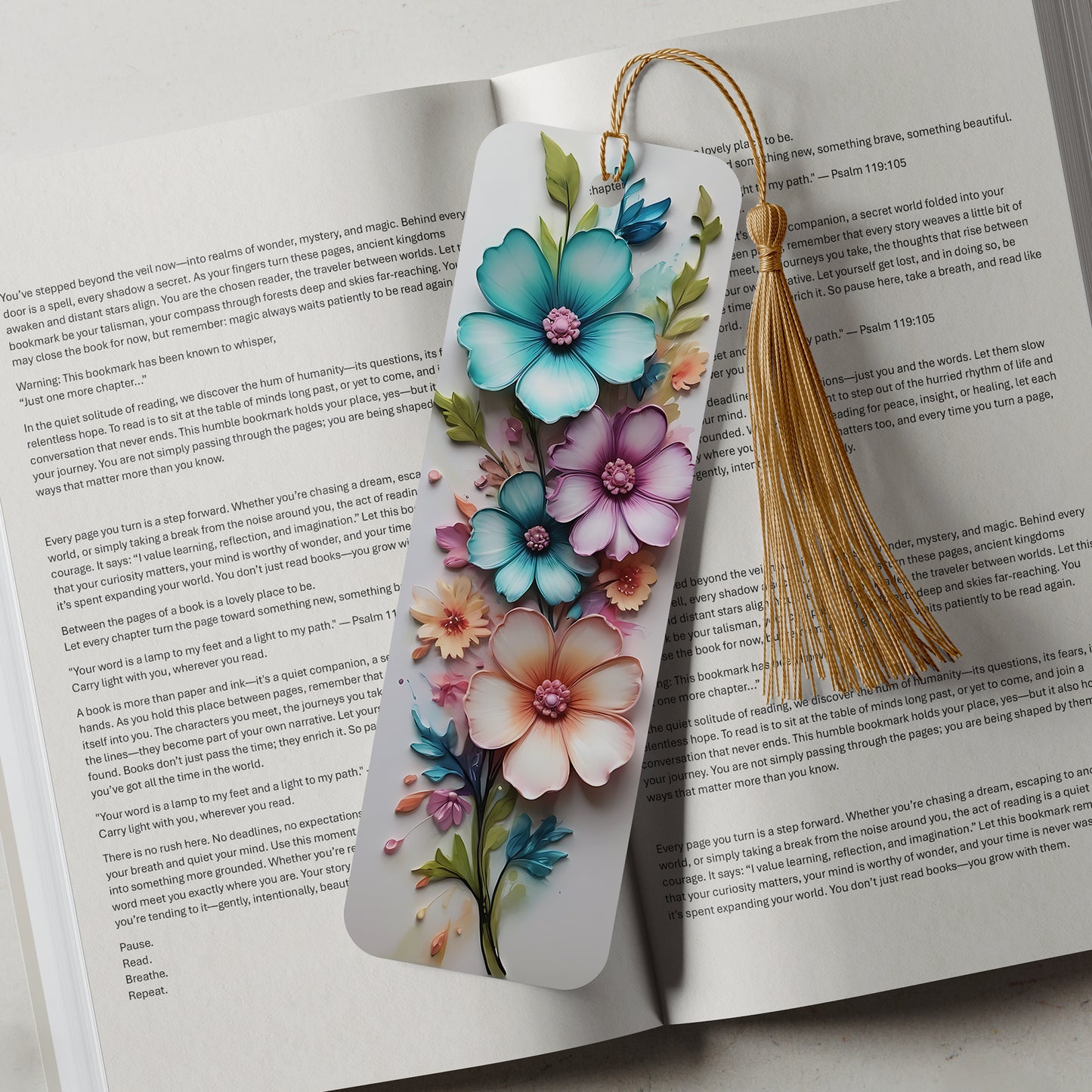 Floral Bookmarks in 43 Stunning Colours – Perfect Gift for Book Lovers
