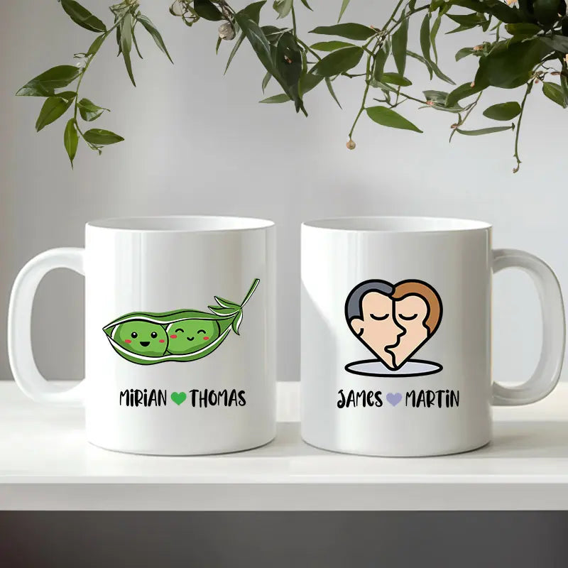 Adorable character mug gift with names