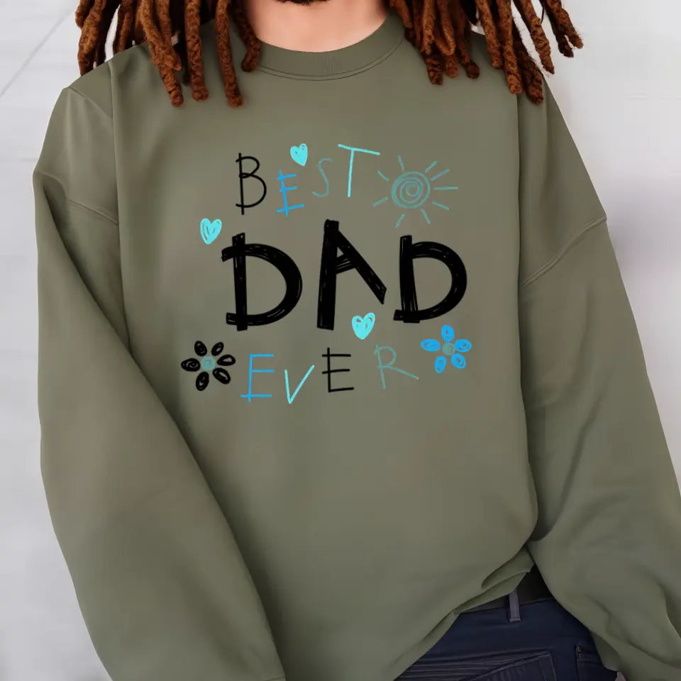 Military Green Best Dad Ever jumper