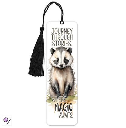 Cute Badger with Quote Bookmark