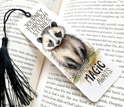 Cute Badger with Quote Bookmark