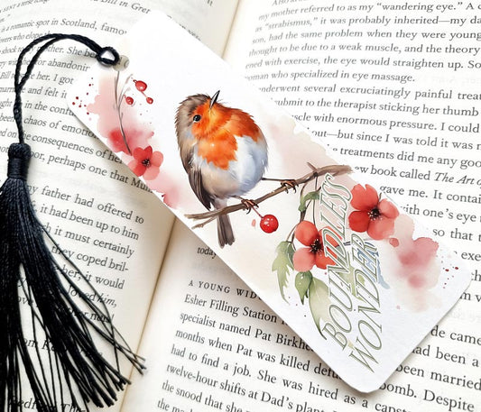 Red Robin Boundless Wonder Quote Bookmark