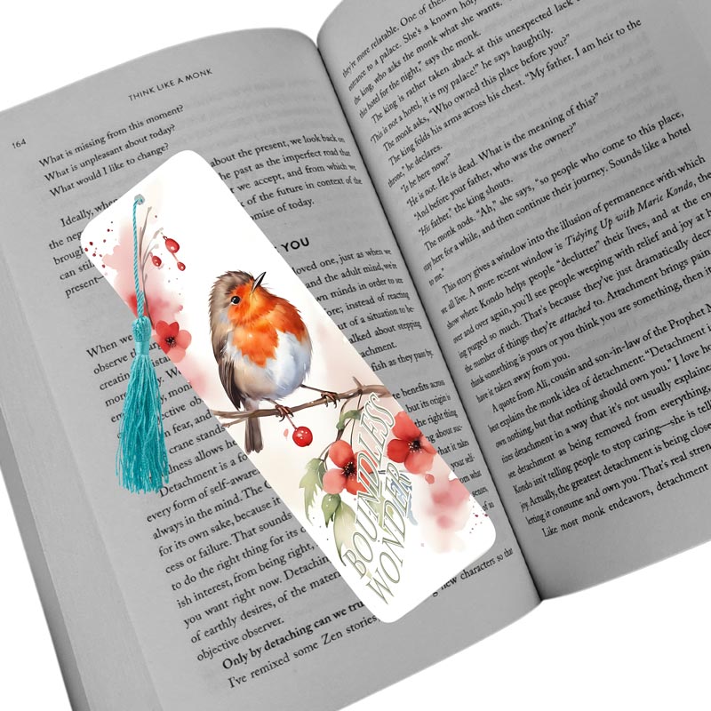 Red Robin Boundless Wonder Quote Bookmark