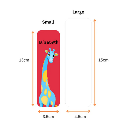 2 sizes cute animated giraffe bookmarks