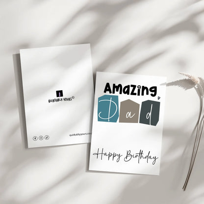 Personalised Father’s Day card with heart and custom names