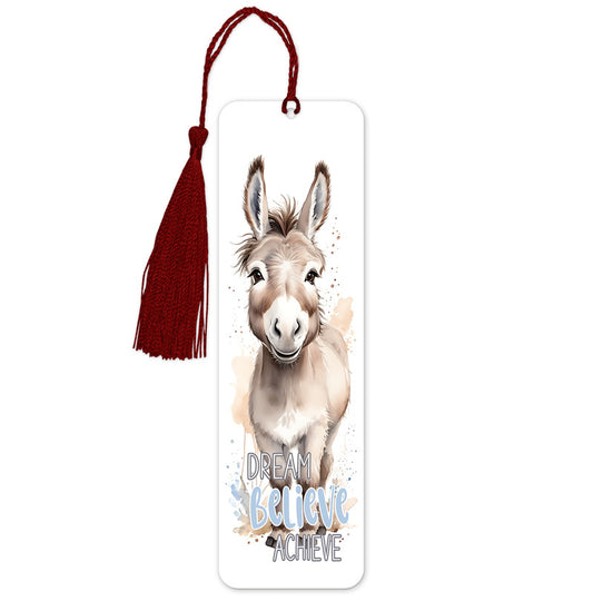 Dream. Believe. Achieve Donkey Bookmark