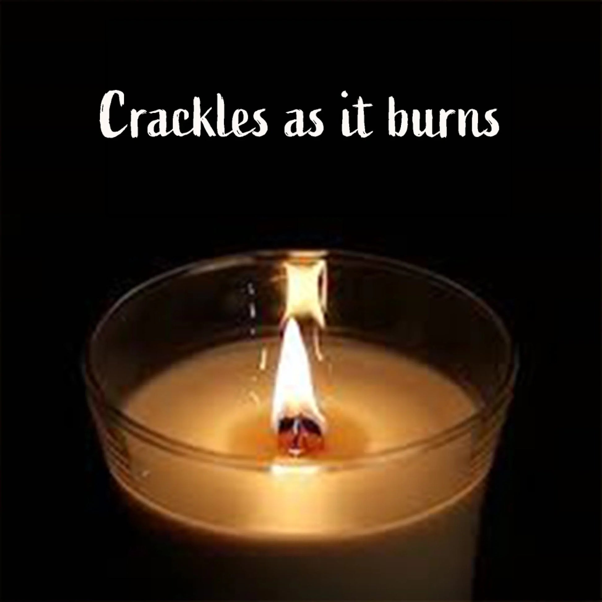Candle crackles as it burns