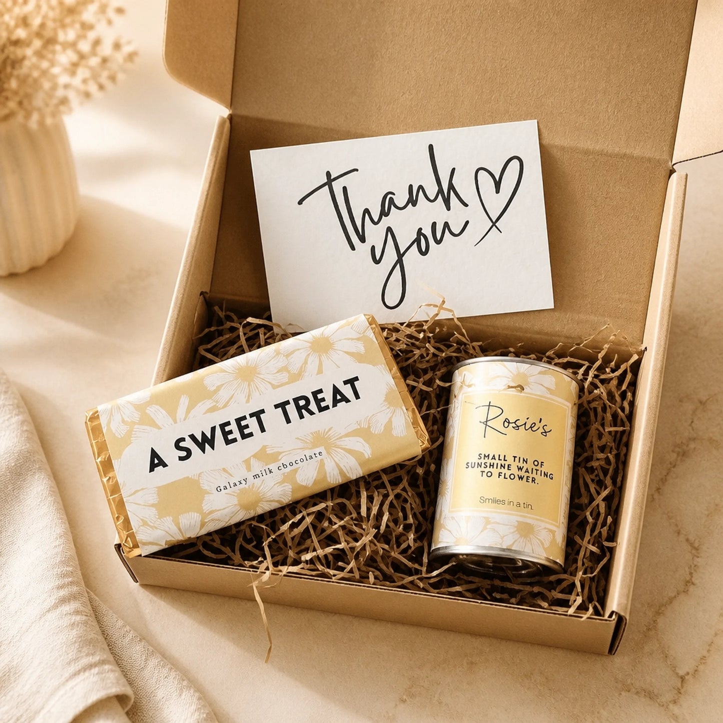Grow your own flowers Tin and chocolates gift box