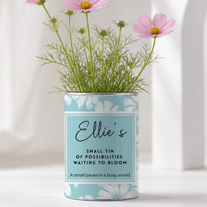 Grow your own flowers in a can with personalised name