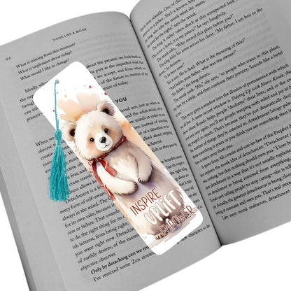 Adorable Bear "Inspire Uplift Empower" Bookmark