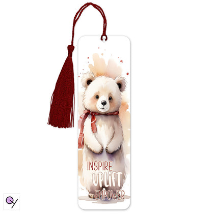 Adorable Bear "Inspire Uplift Empower" Bookmark