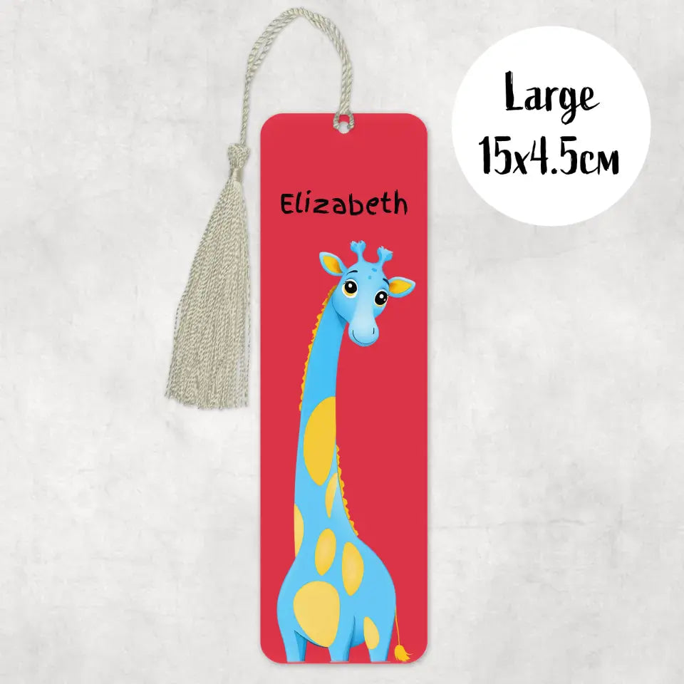 Personalised Giraffe Bookmark for Book Lovers