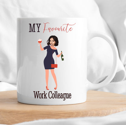 Quirky "My Favourite Work Colleague" Custom Face Mug