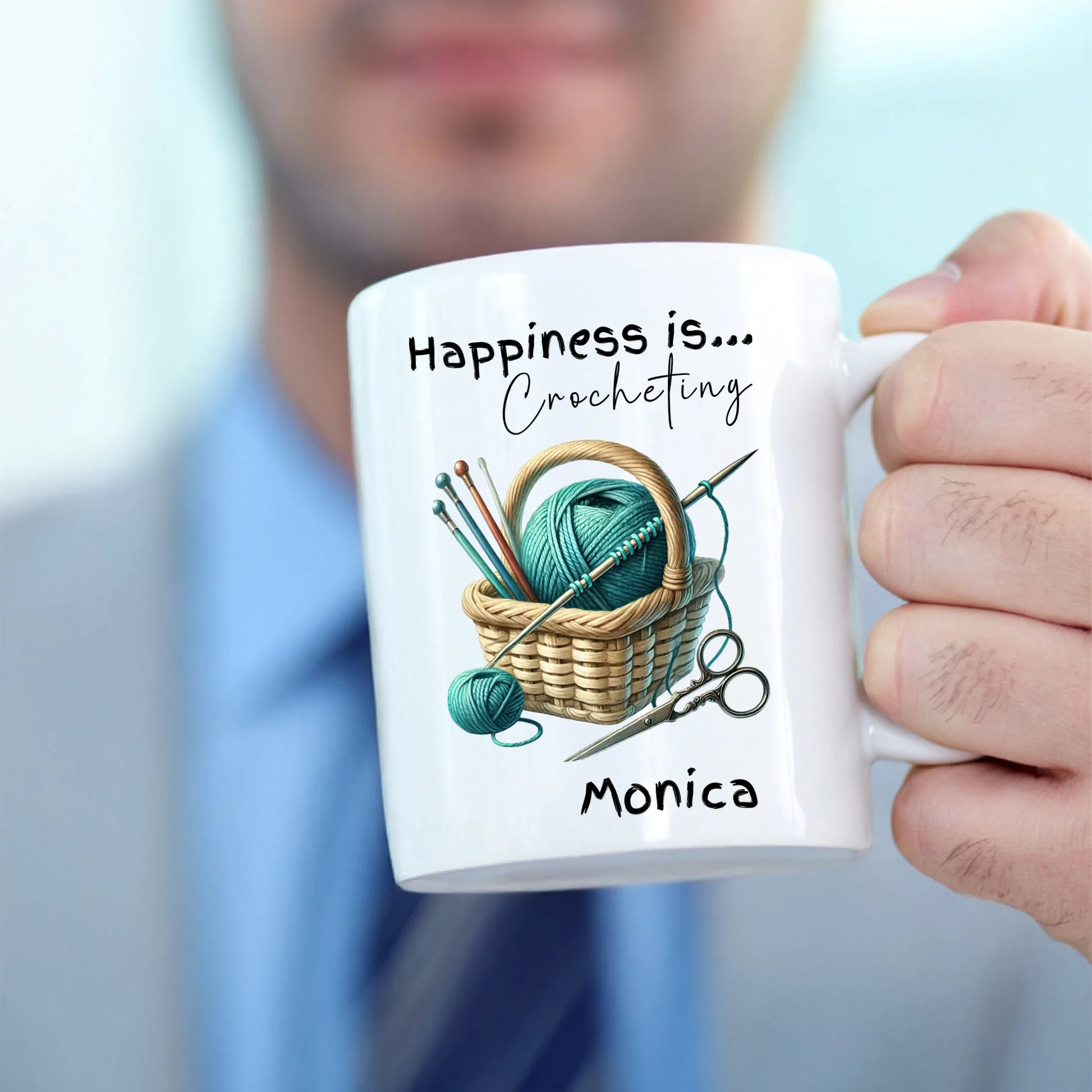 Personalised mug For Knitters and crocheters