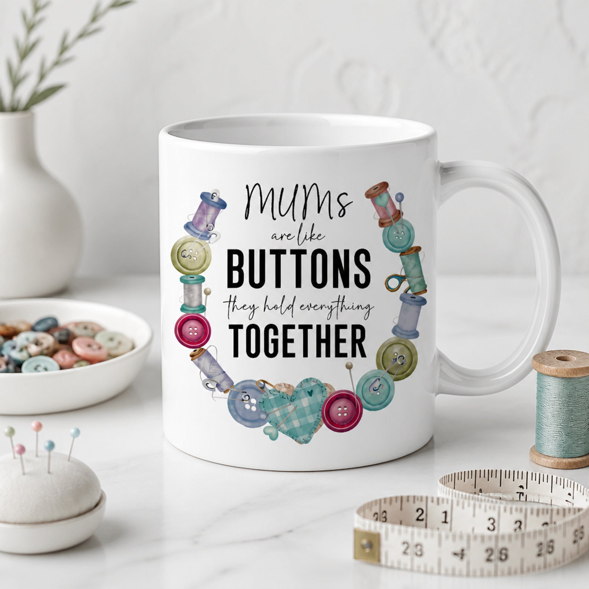 White thoughtful mum mug for mums gift set uk