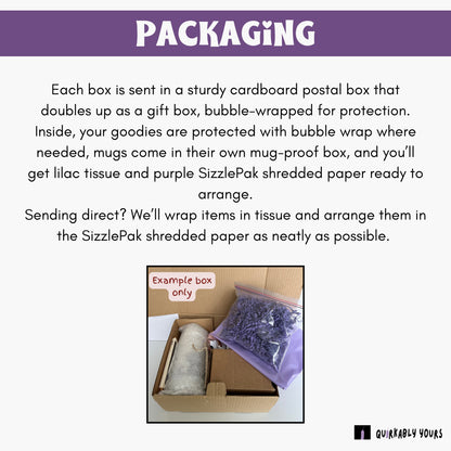 Cosy Cup Box packaging with tissue and banner