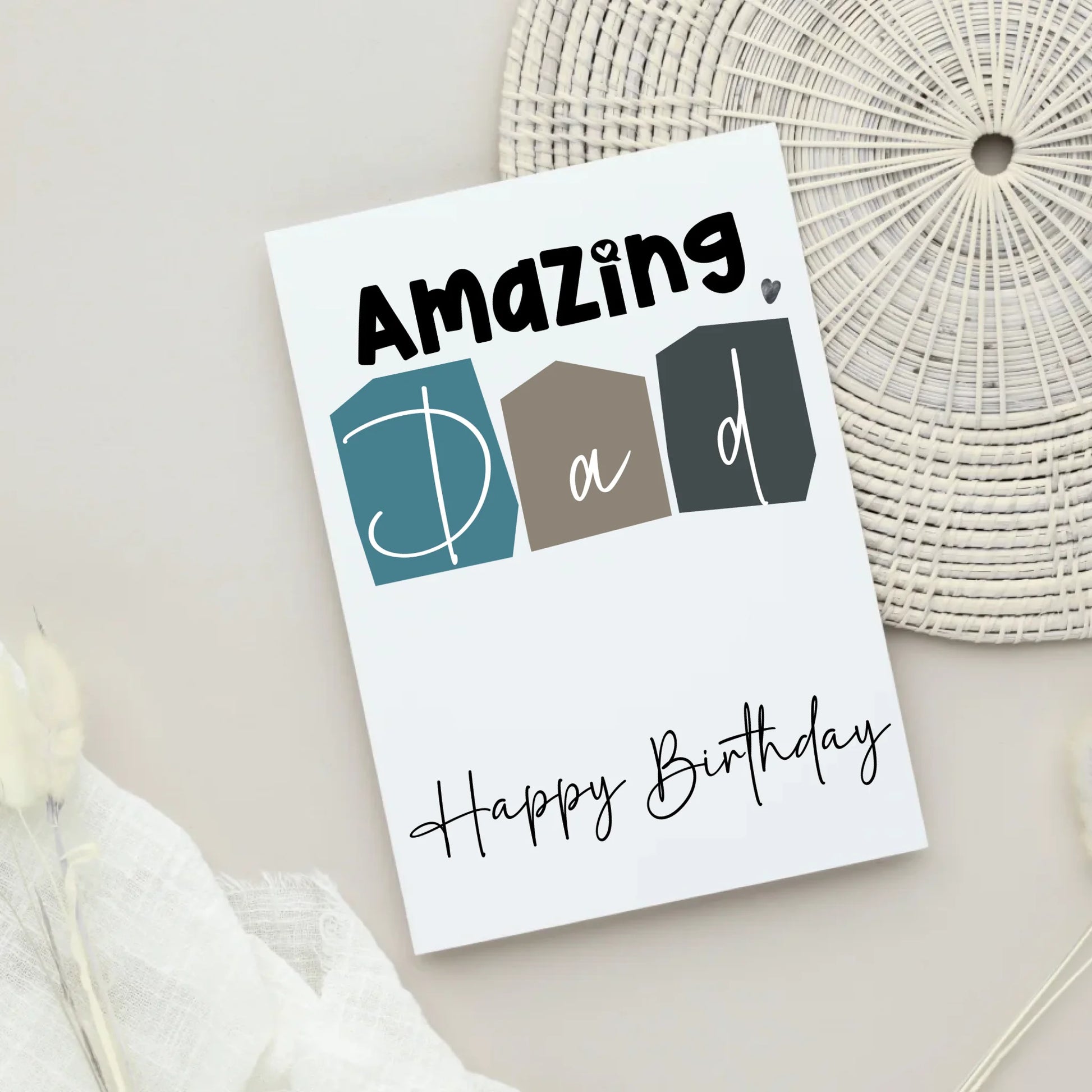 Custom dad card to match personalised mug gift