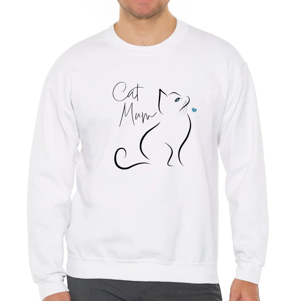 white Personalised cat heart jumper