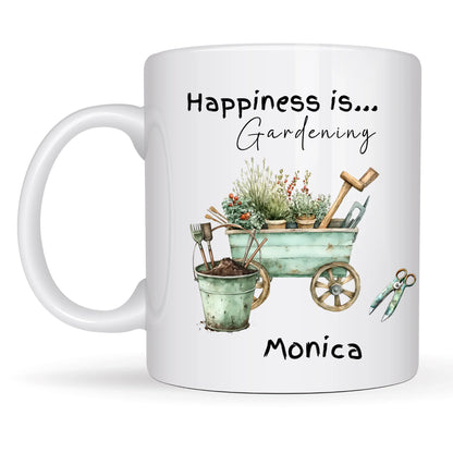 Beautiful garden mug personalised with a man of your choice